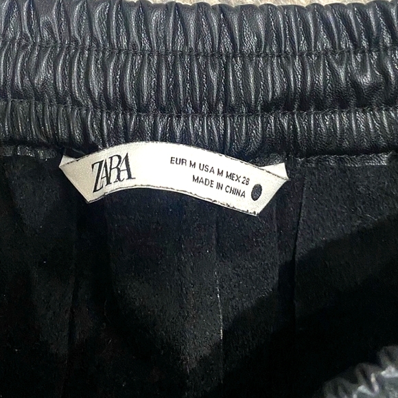 (donated) ZARA Faux Leather Pants Drawstring - Picture 4 of 4